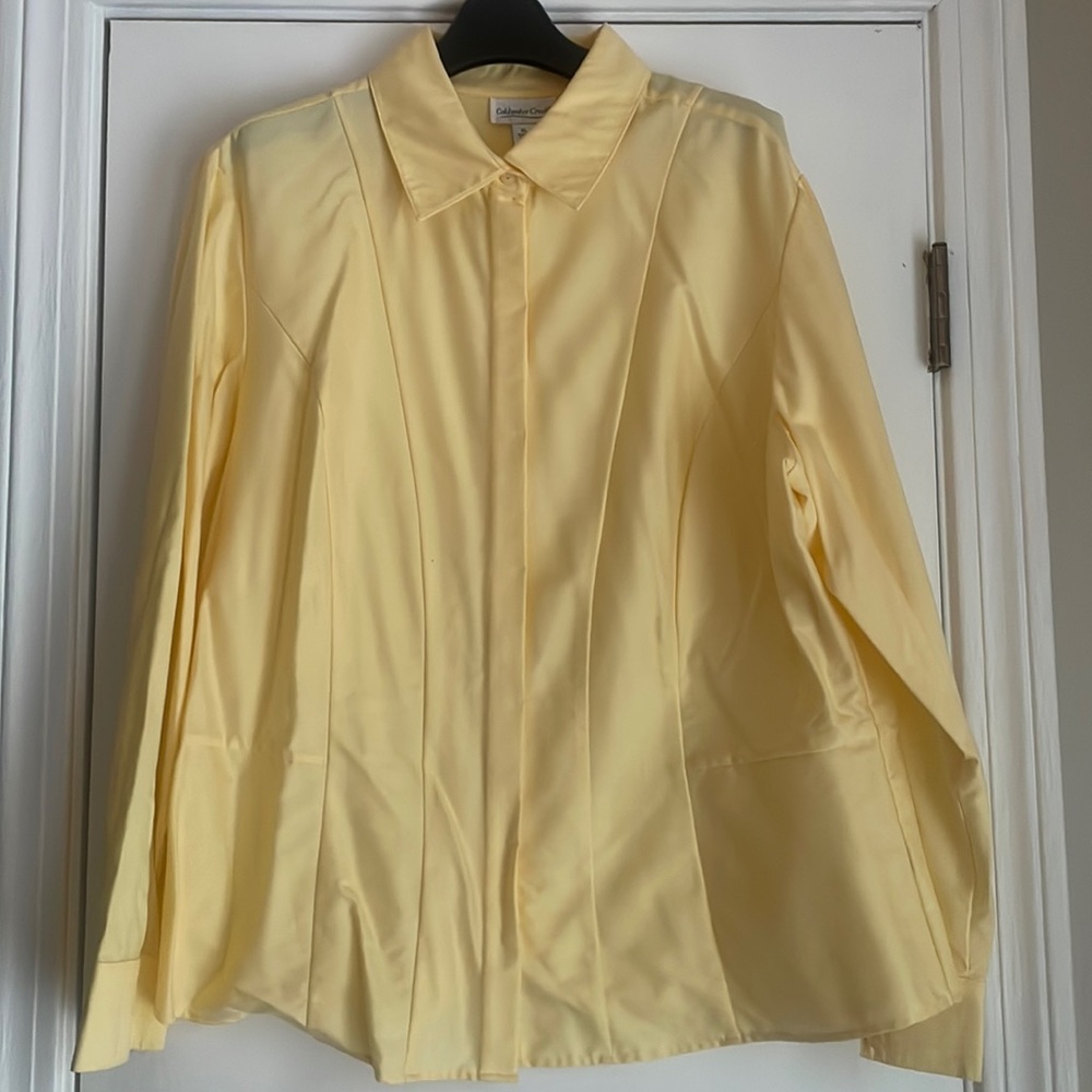 Coldwater Creek Button Down Stretch Blouse XL